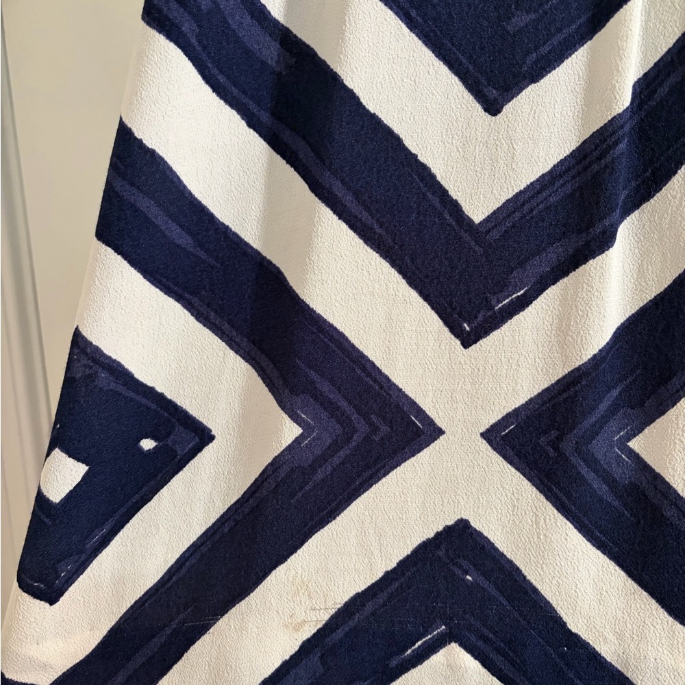 Vineyard Vines Blue and White Strapless Maxi Dress Size 8 - Picture 4 of 5